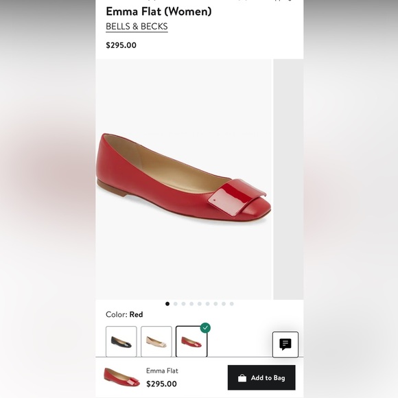 Bells and Becks Shoes - Bells and Becks Red Flats. Never worn. Size Euro 42 US 11